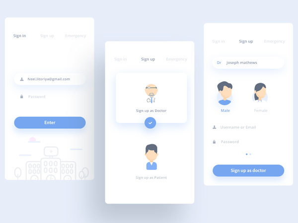 35个医疗APP应用UI设计