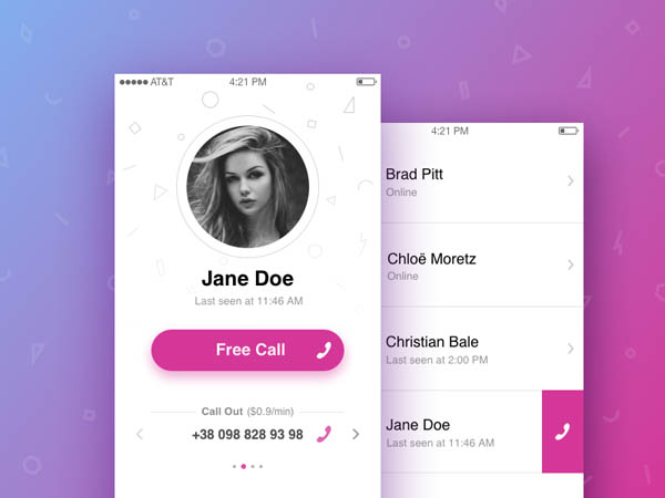 30个APP联系人和通讯录UI界面设计