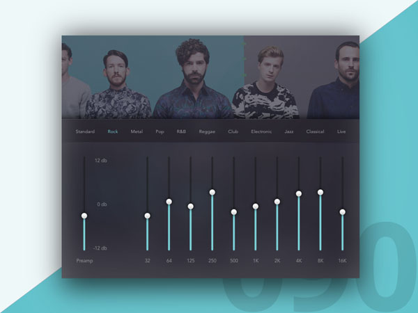 30个音乐均衡器UI界面设计