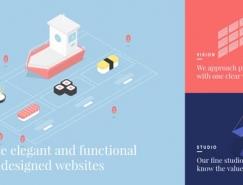 32个扁平风格插画背景的网站设计欣赏普贤居素材网精选