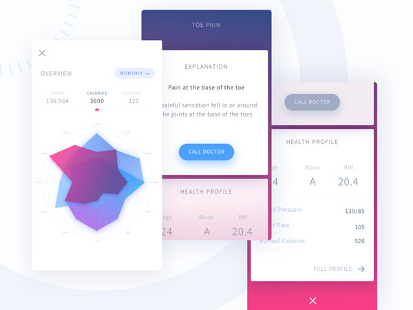 35个医疗APP应用UI设计