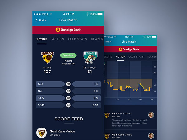 实况直播比分APP UI界面设计