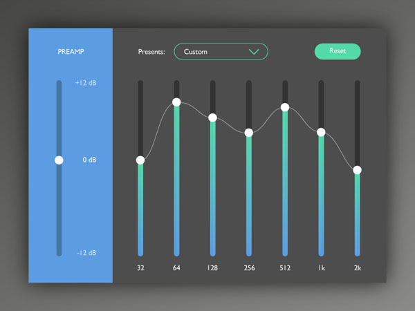 30个音乐均衡器UI界面设计