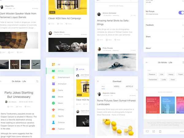 40个创意新闻APP界面UI设计