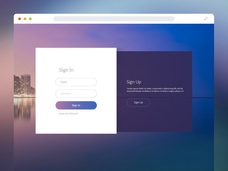 20个登录表单UI设计