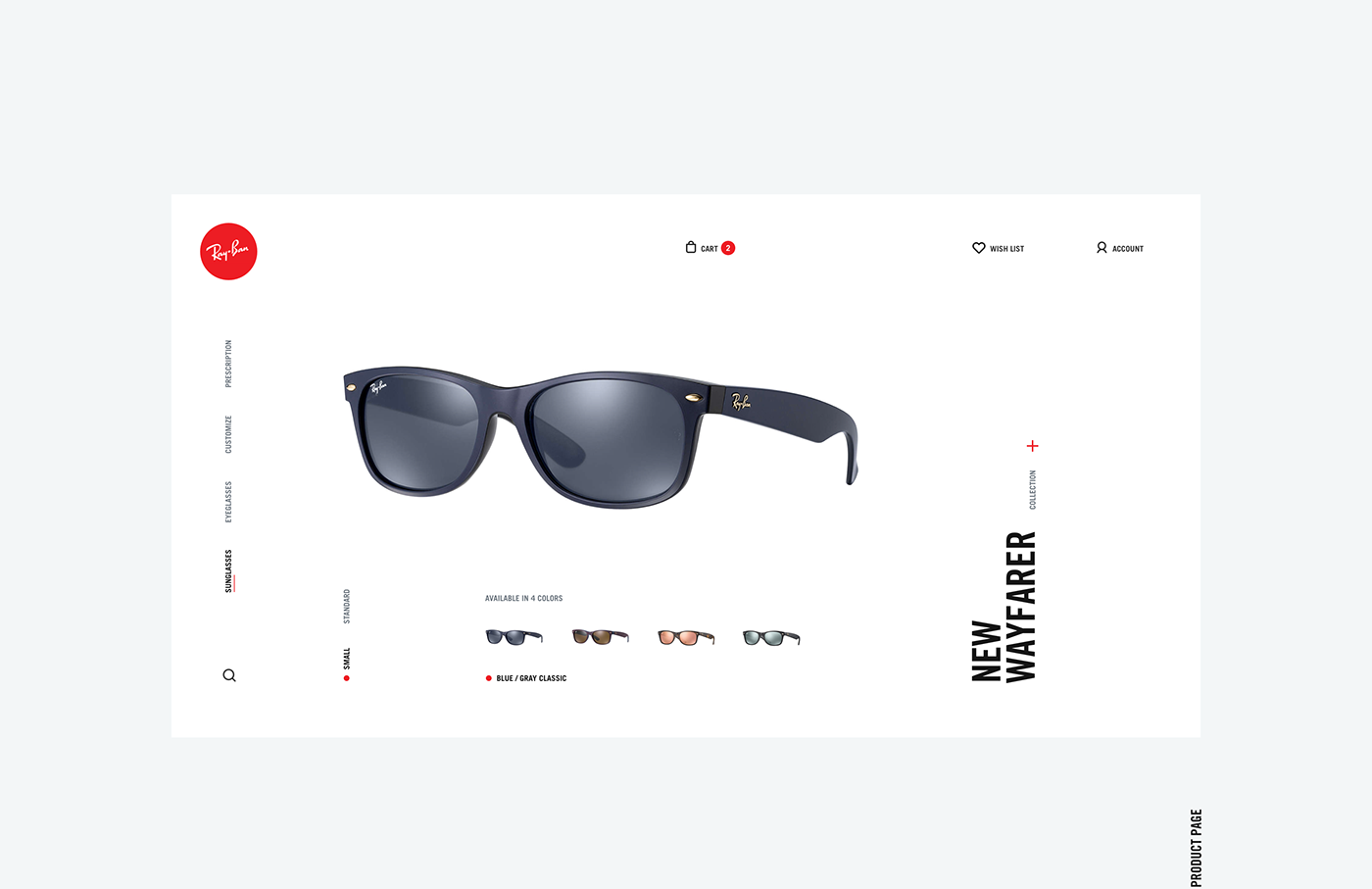 雷朋(Ray-Ban)眼镜概念网页设计