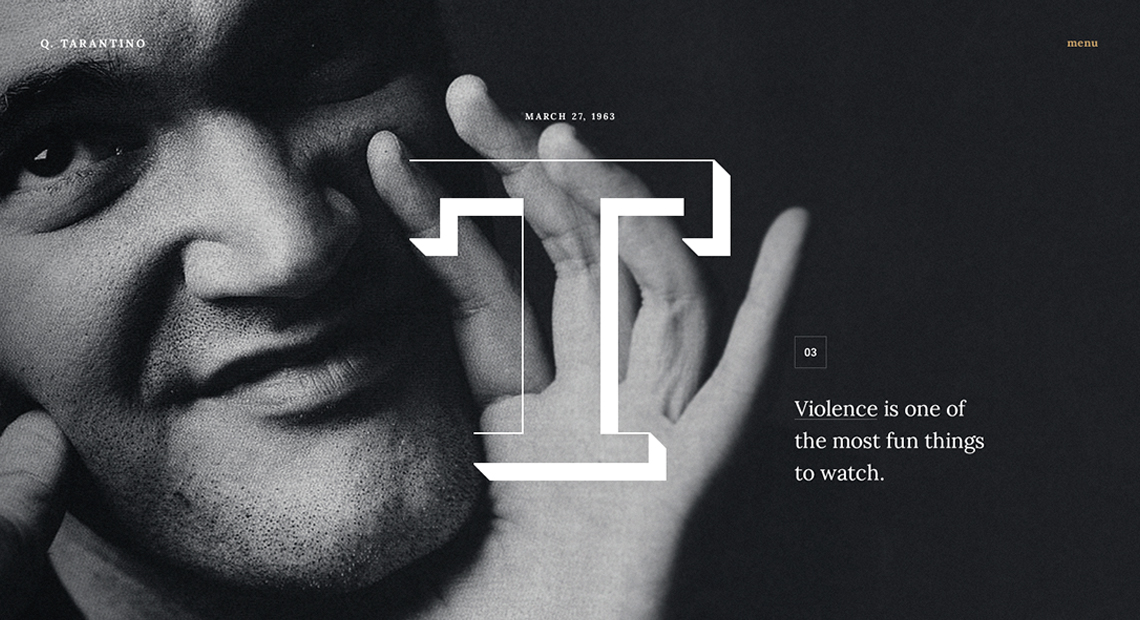 Q. Tarantino:杂志版式风格的网页设计