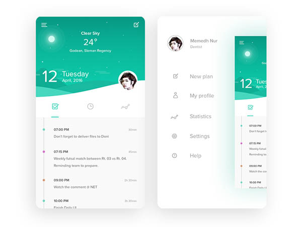 25款时间计划管理APP UI设计