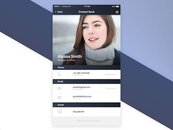 30个APP联系人和通讯录UI界面设计