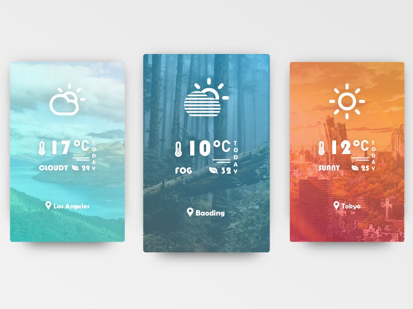 30个天气小部件UI设计作品