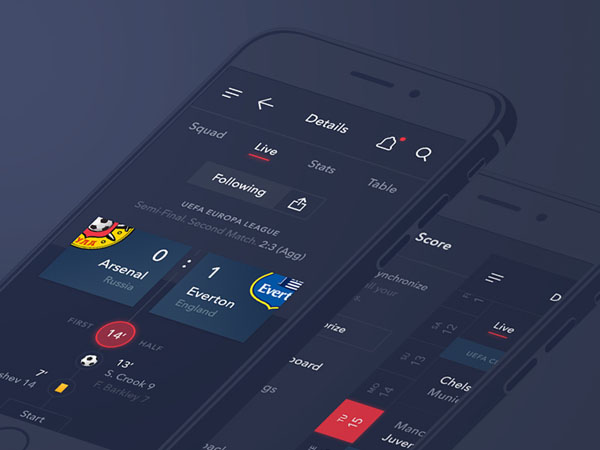 实况直播比分APP UI界面设计