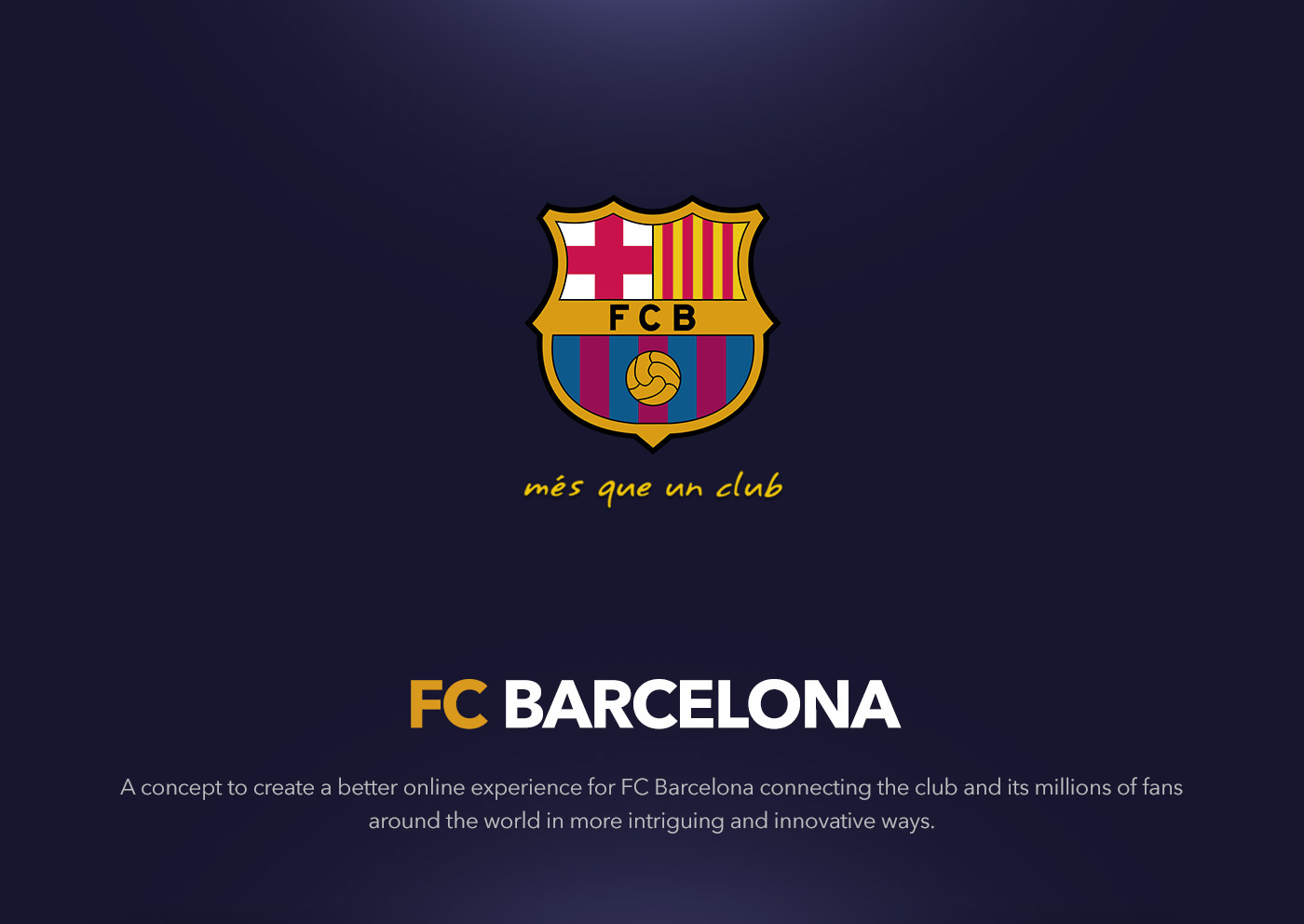 FC Barcelona巴塞罗那足球俱乐部概念网页设计