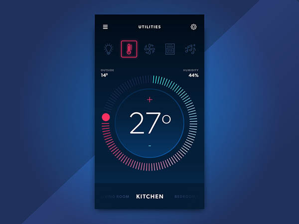 30个天气和气温APP UI设计欣赏
