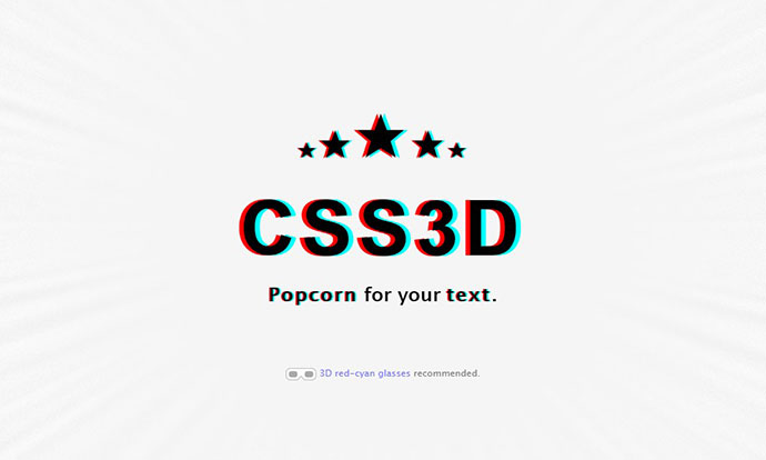 25个漂亮的CSS 3D文字特效