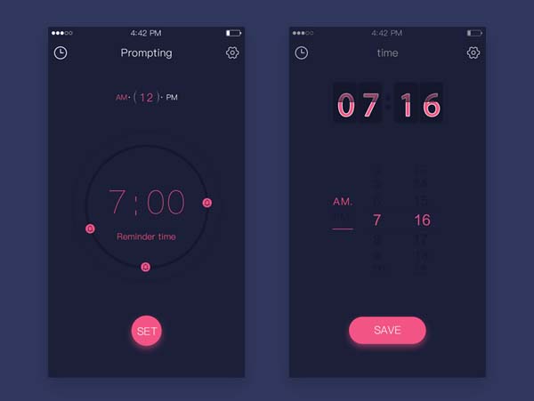 30款时钟和闹钟APP设计