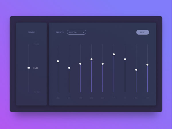 30个音乐均衡器UI界面设计