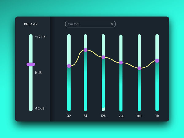 30个音乐均衡器UI界面设计