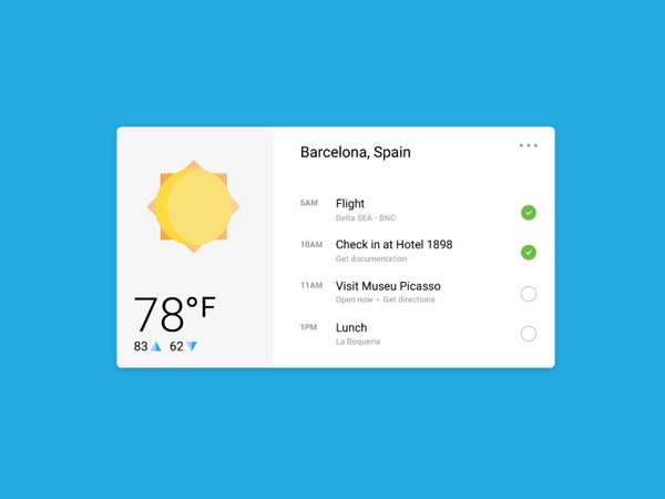 30个天气小部件UI设计作品