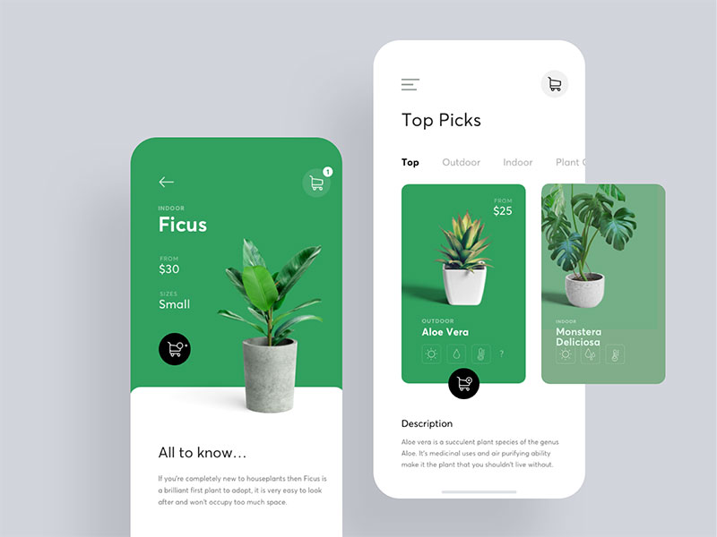 绿植app界面UI设计欣赏