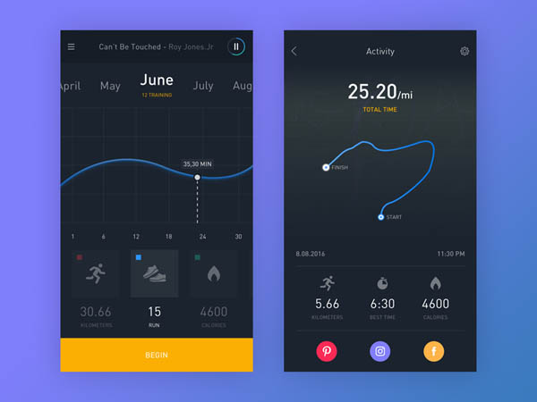 35个跑步APP界面UI设计