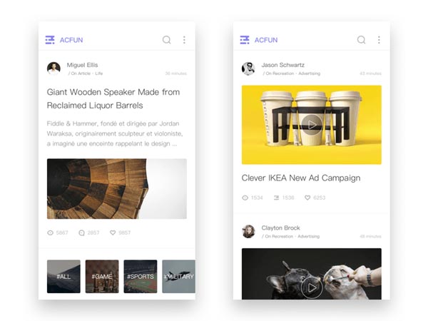 40个创意新闻APP界面UI设计