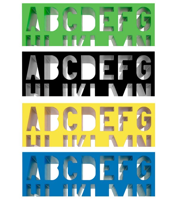 色彩缤纷的字母存储空间(隔间屏风)