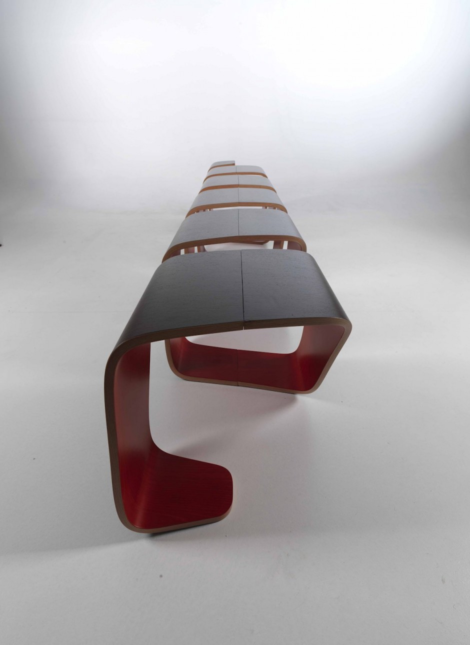 DNA螺旋概念长椅设计