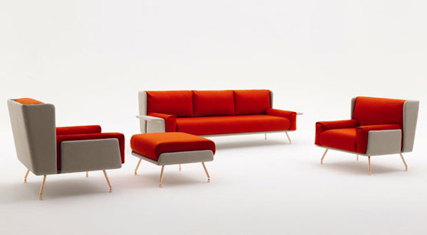 Knoll：优雅实用的红色沙发设计