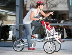 Taga亲子自行车与婴儿推车完美合体普贤居素材网精选