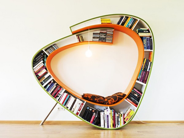 创意多功能的Bookworm书架