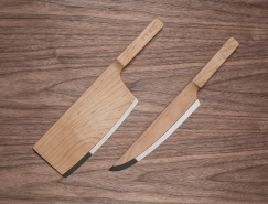 Maple Set Knives创意木质厨房刀具素材中国网精选