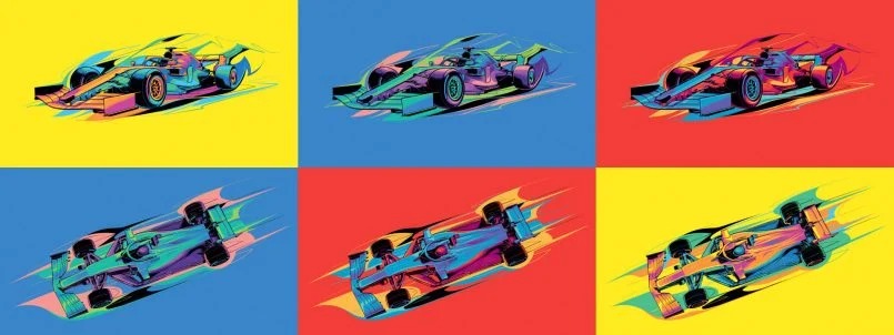 速度，动感！Cristiano Siqueira F1赛车运动插画作品