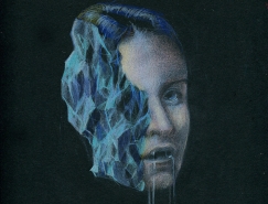 Alice Wellinger＂黑色＂系列抽象彩铅蜡笔画作品普贤居素材网精选