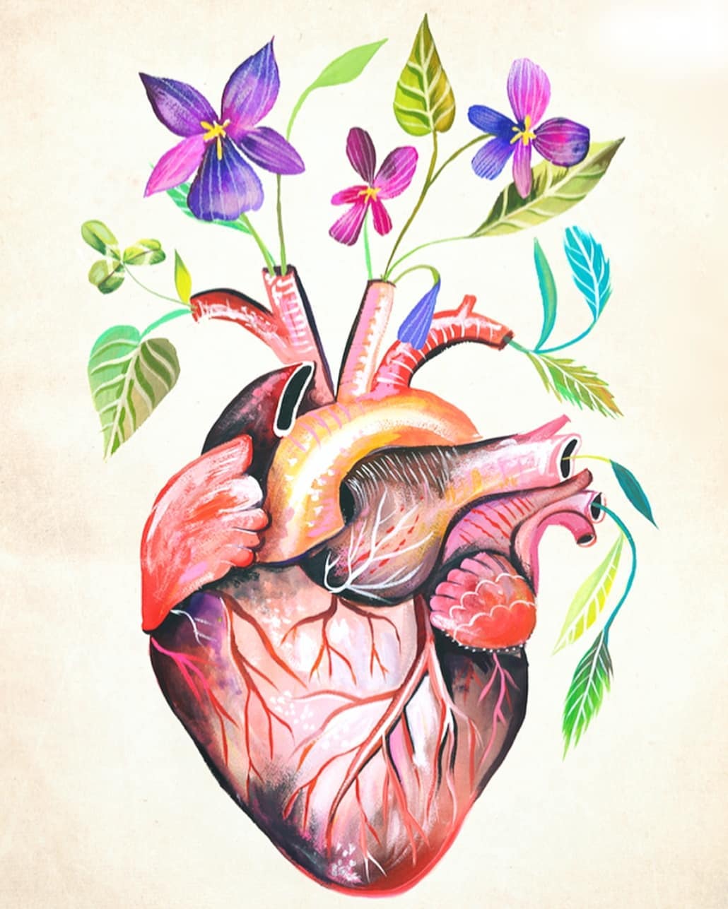 50张漂亮的心脏创意插画