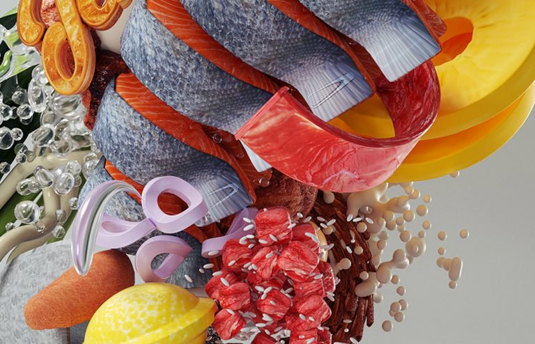 世界美食的3D艺术表现作品