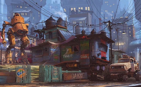 Alejandro Burdisio画笔下的幻想城市