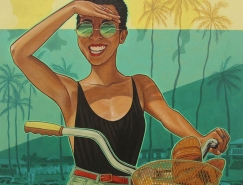 夏威夷的夏天：Kate Wadsworth插画作品欣赏普贤居素材网精选