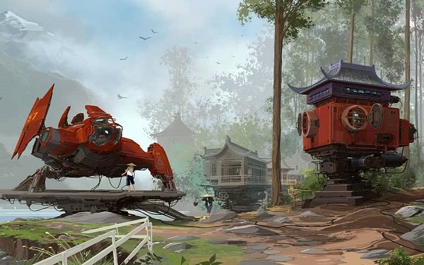 Alejandro Burdisio画笔下的幻想城市