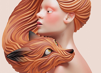 折纸般的3D雕塑感！Maxim Shkret人物和动物插画作品素材中国网精选