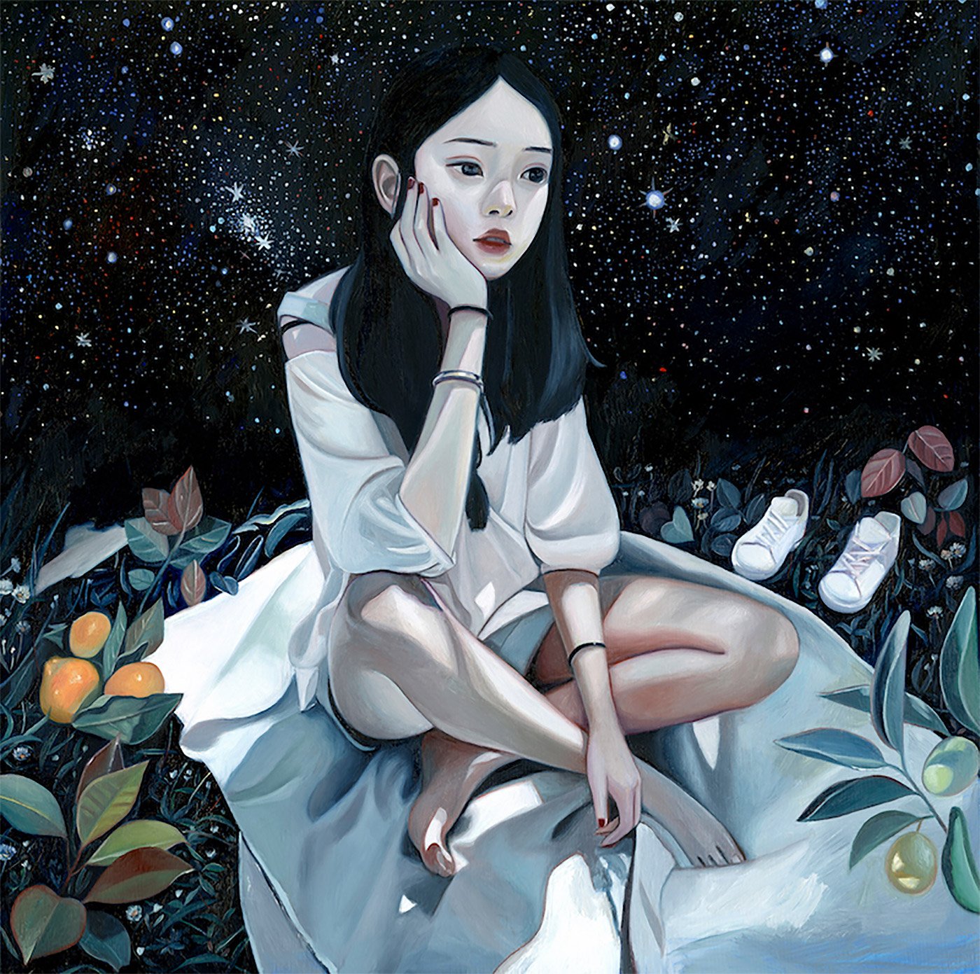 Joanne Nam冷艳忧郁的人物插画作品