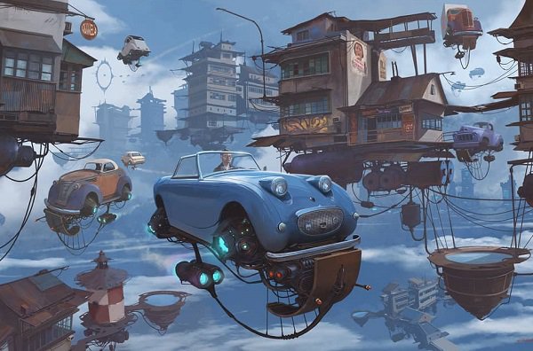 Alejandro Burdisio画笔下的幻想城市