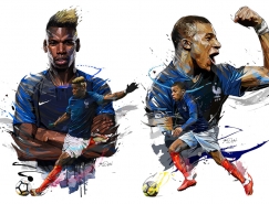 巴黎插画师Yann Dalon：世界杯法国队球星肖像插画16设计网精选