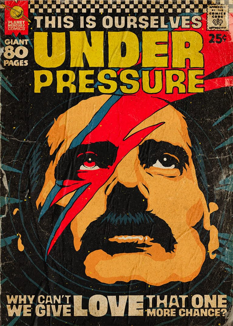 Butcher Billy: 皇后乐队主唱Freddie Mercury为主题创作的插画海报