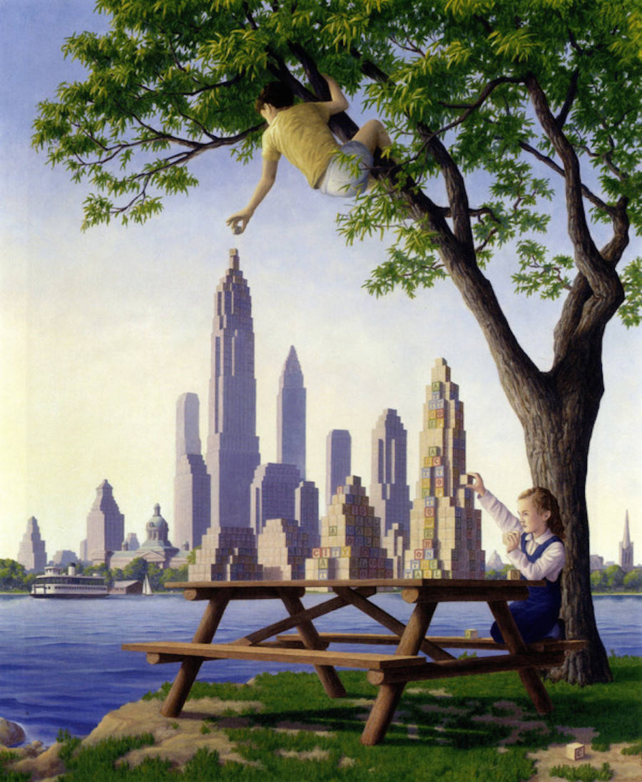 Rob Gonsalves魔幻现实主义风格视错觉插画欣赏