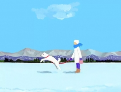 人，狗，自然：Hiroyuki Izutsu美丽插画作品16设计网精选