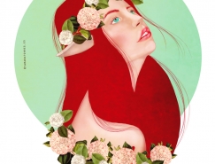 Tamara Torres美丽的肖像插画作品16设计网精选