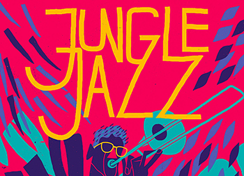 André Ducci作品：Jungle Jazz音乐节插画海报设计普贤居素材网精选