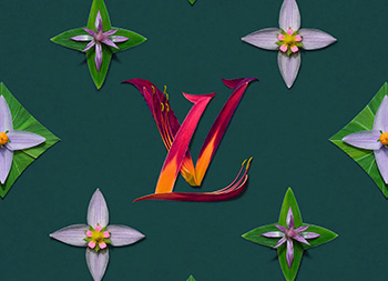 井上罗来Raku Inoue的花卉版时尚品牌monogram16图库网精选