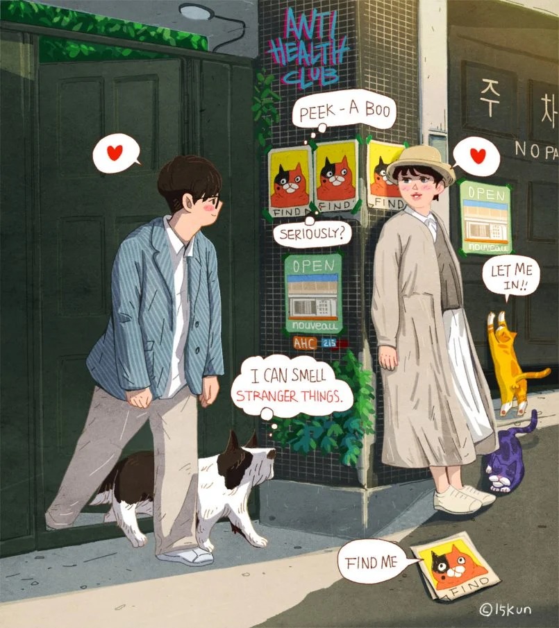 韩国艺术家15 Kun漫画风格插画作品
