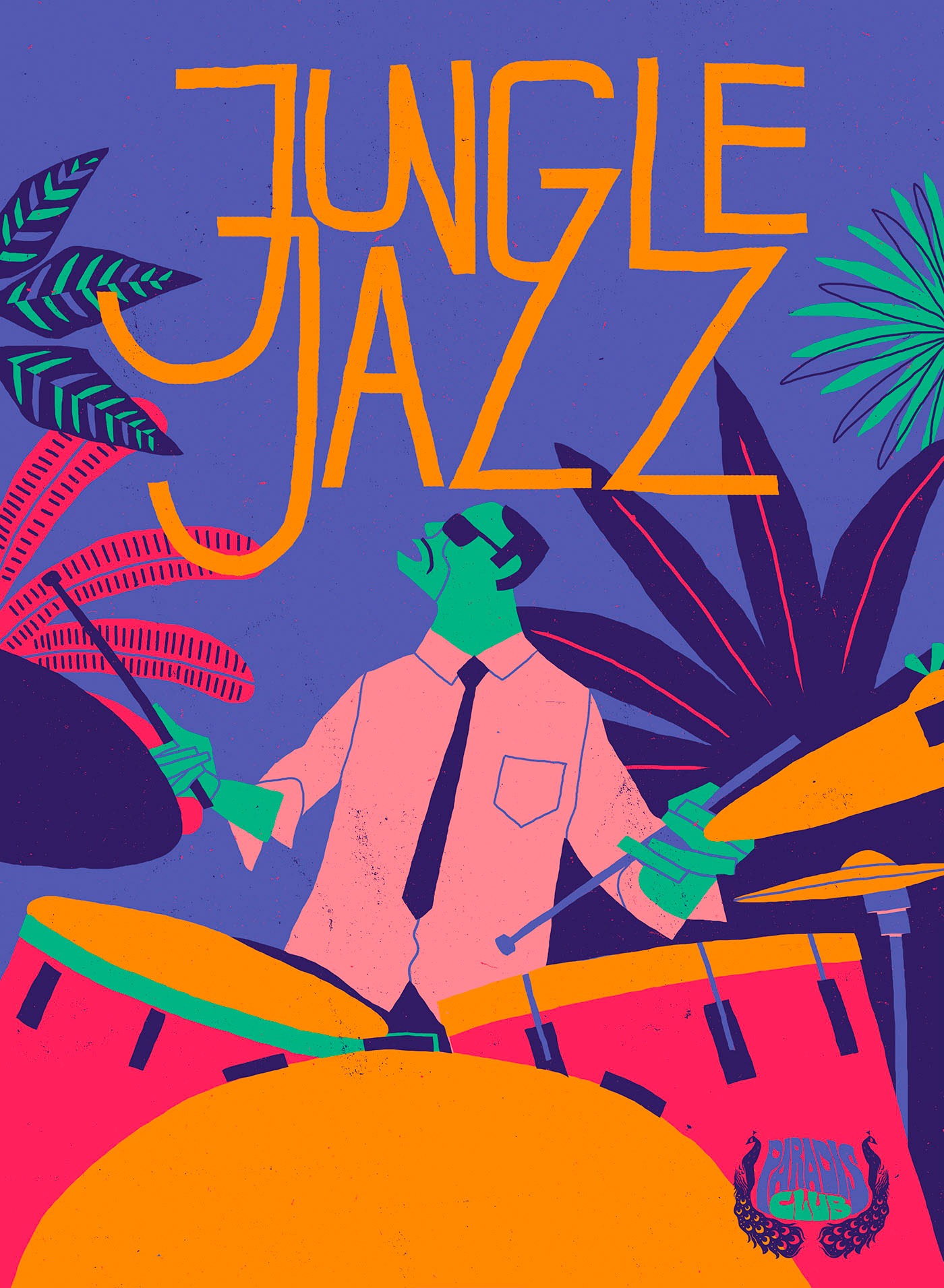 André Ducci作品：Jungle Jazz音乐节插画海报设计